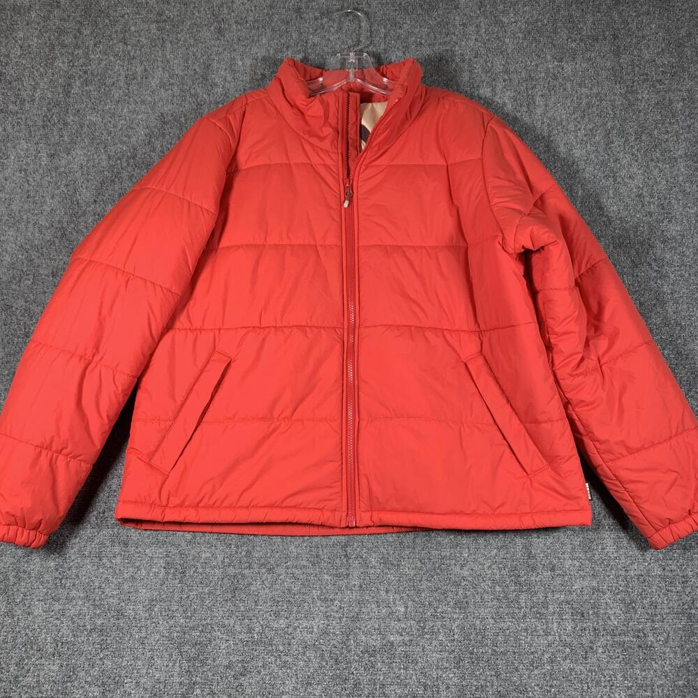 REI Co-op Jacket Womens XL Red Insulated Full Zip Puffer Lined Nylon Hiking